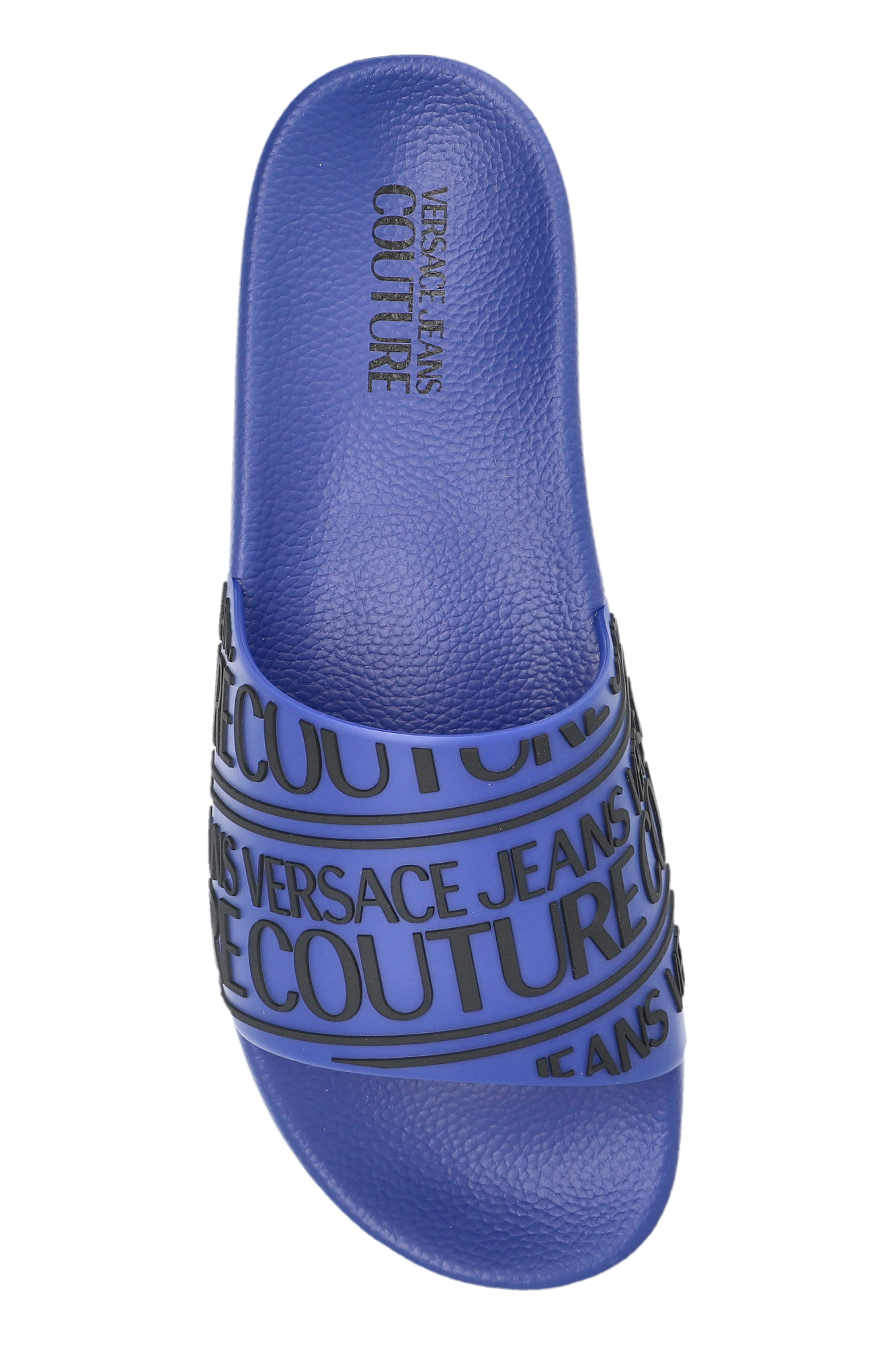VERSACE JEANS COUTURE☆EMBLEM Pool slides 2色【UK発】 Marineblau Slides mit Logo Versace Jeans Couture - Vitkac